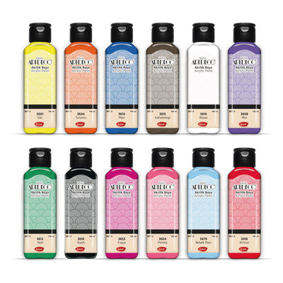 büst Artdeco-Acrylfarben-Set 12x140 ml - Gemischte Farben