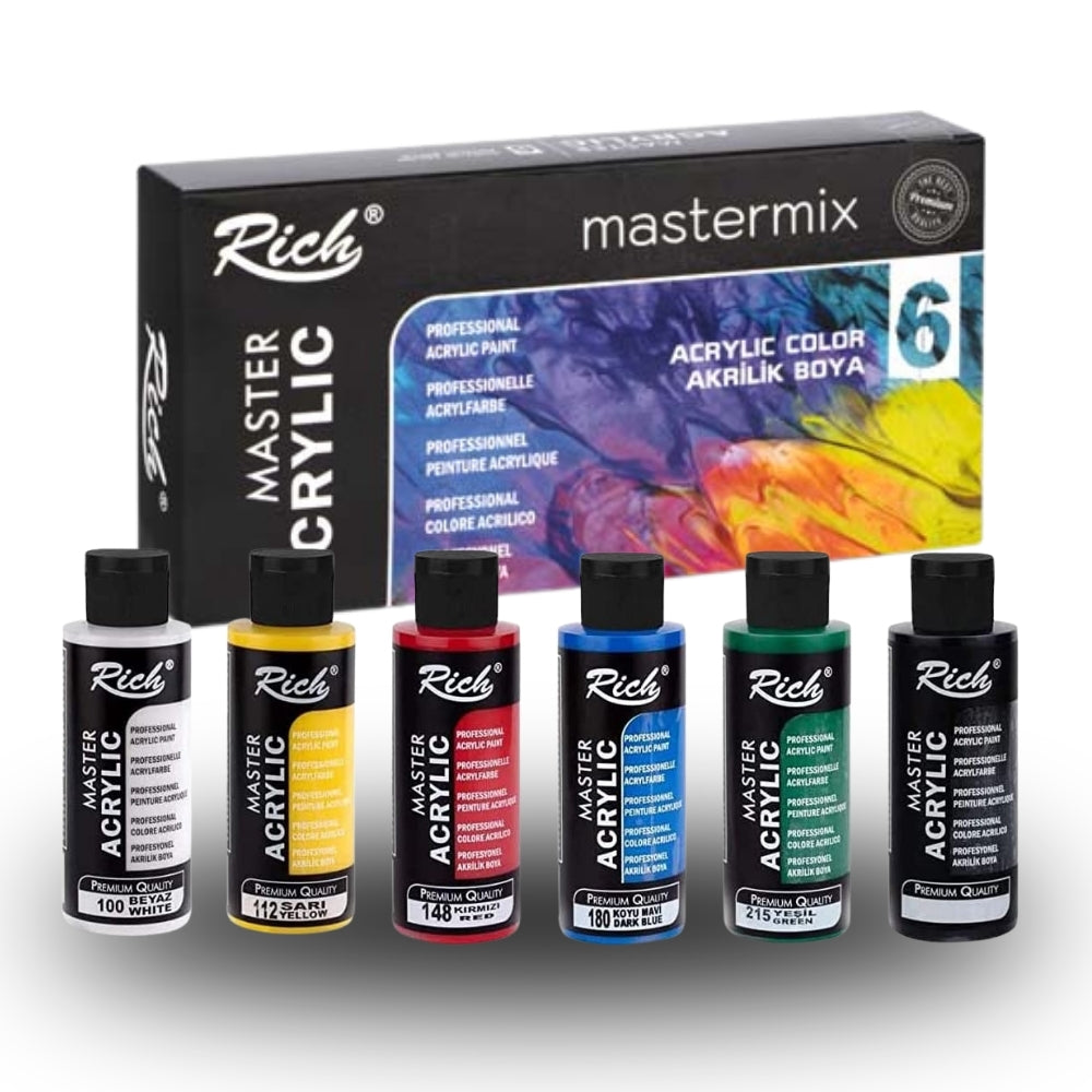 RICH MASTERMIX Acrylfarben-Set 6 Farben - 60 ml