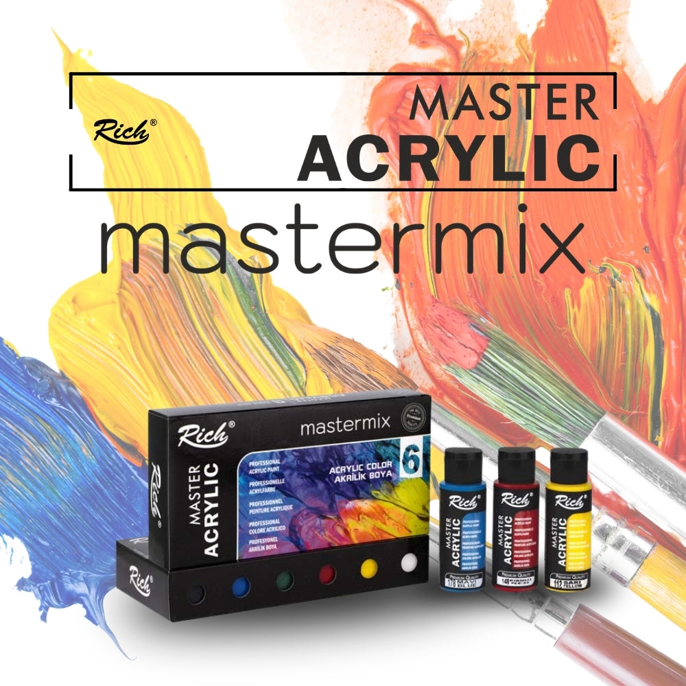 RICH MASTERMIX Acrylfarben-Set 6 Farben - 60 ml