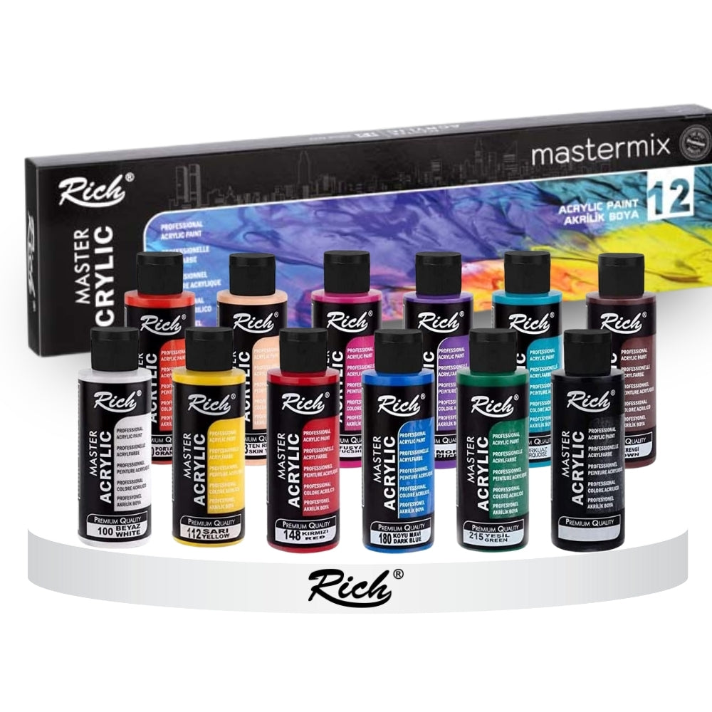 RICH MASTERMIX  Acrylfarben-Set 12 Farben - 60 ml