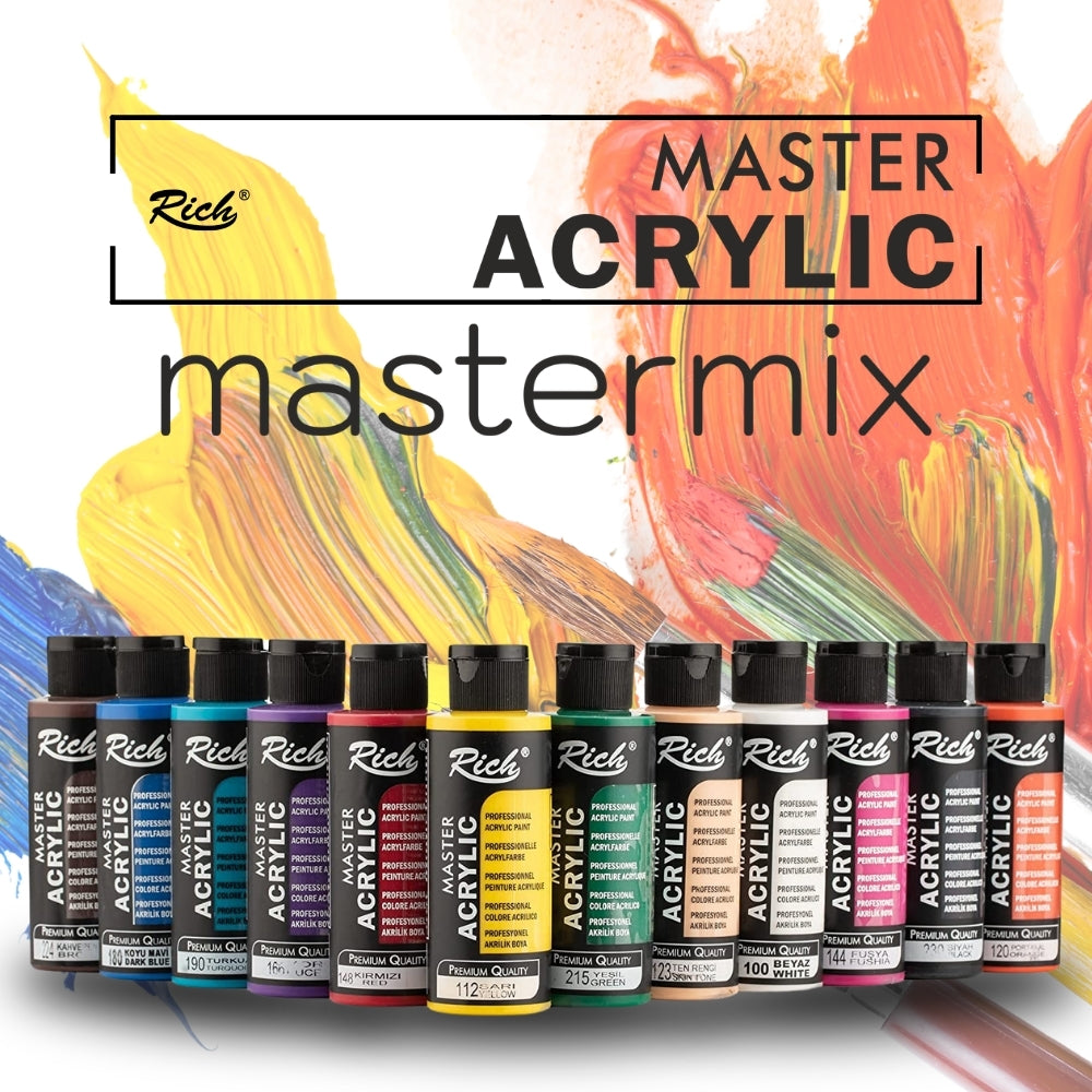 RICH MASTERMIX  Acrylfarben-Set 12 Farben - 60 ml