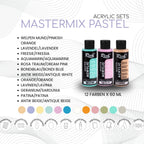 RICH MASTERMIX Pastel Acrylfarben-Set 12 Farben - 60 ml