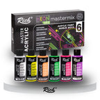 RICH MASTERMIX Neon Acrylfarben-Set 6 Farben - 60 ml