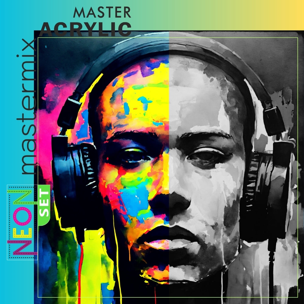 RICH MASTERMIX Neon Acrylfarben-Set 6 Farben - 60 ml