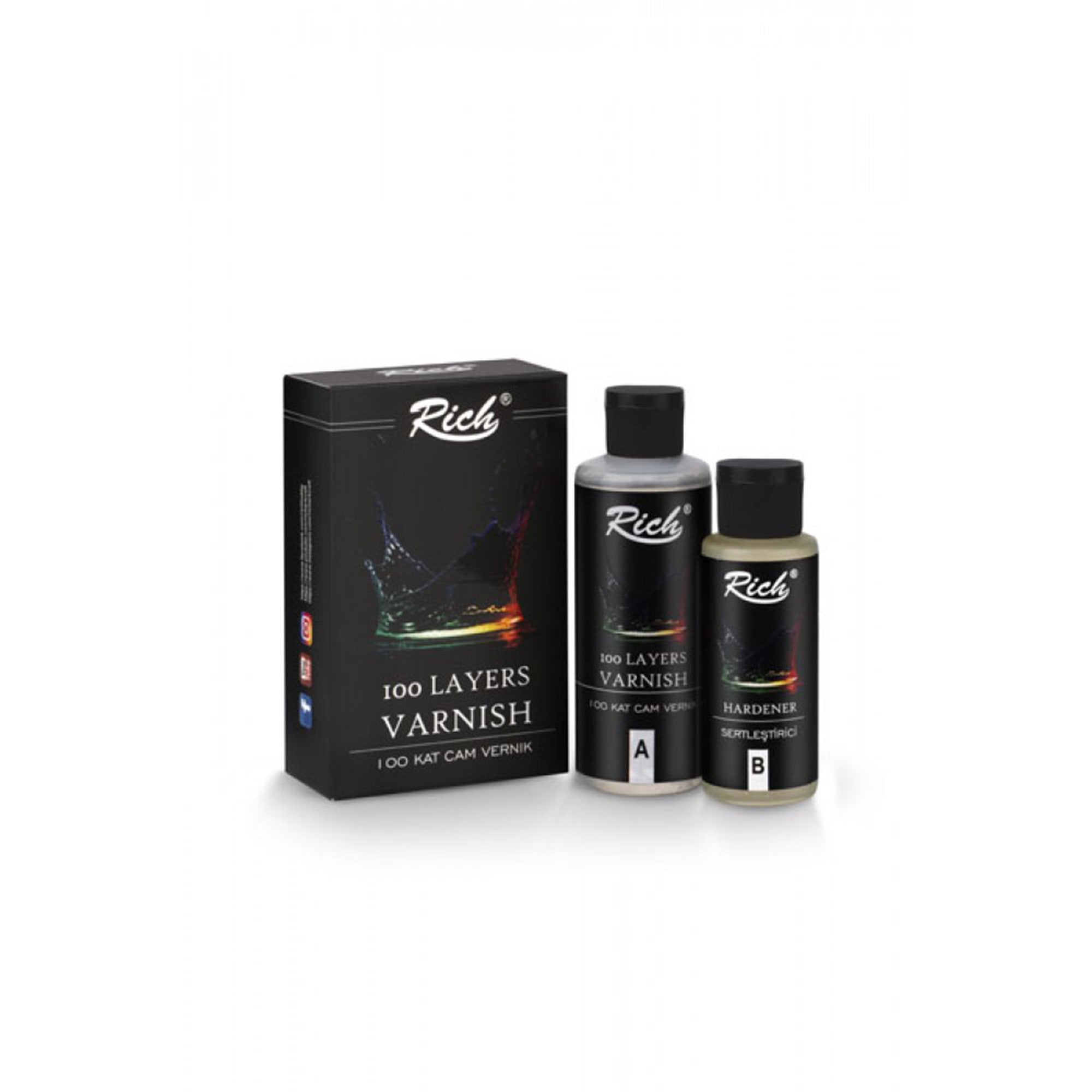 Rich 100 Layers Varnish 120+60ml - Hochglänzender Schutzlack Für Innen & Außen