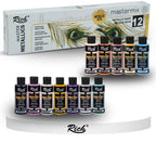 RICH MASTERMIX Metallic Acrylfarben-Set 12 Farben - 60 ml