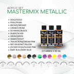 RICH MASTERMIX Metallic Acrylfarben-Set 12 Farben - 60 ml