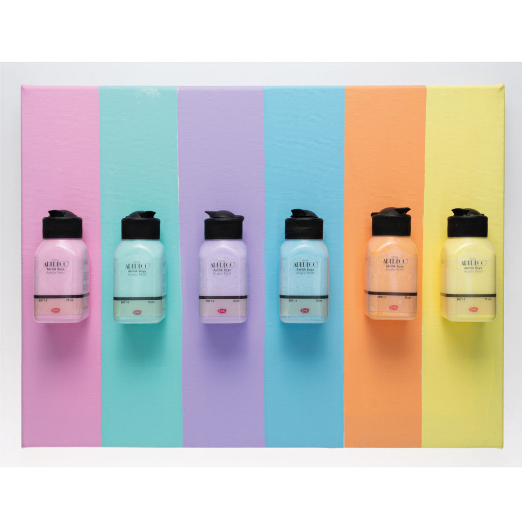 büst Artdeco Acrylfarben-Set 6x75 ml - Pastellfarben