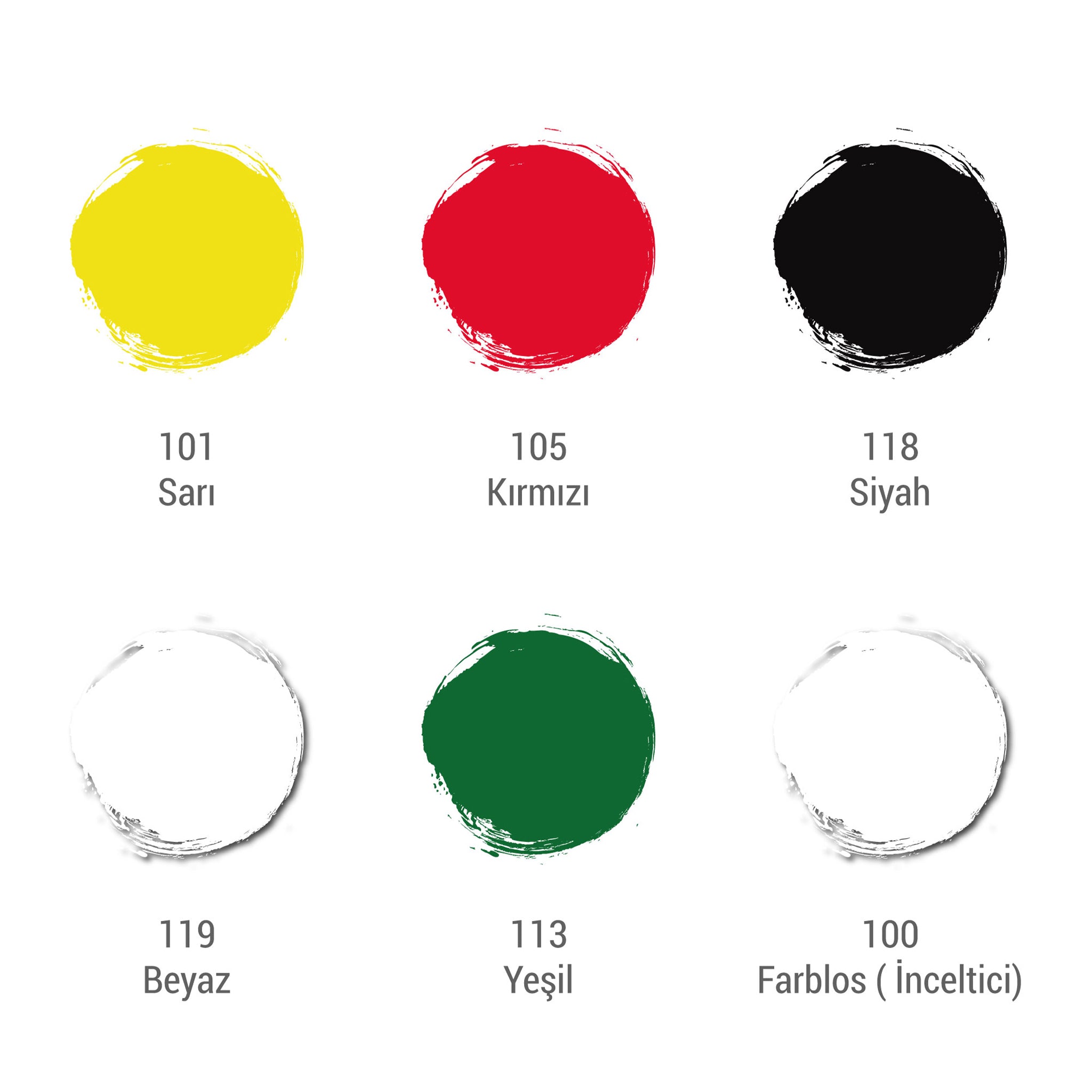 büst Artdeco Stoffmalfarben Set - 6x25 ml Basisfarben