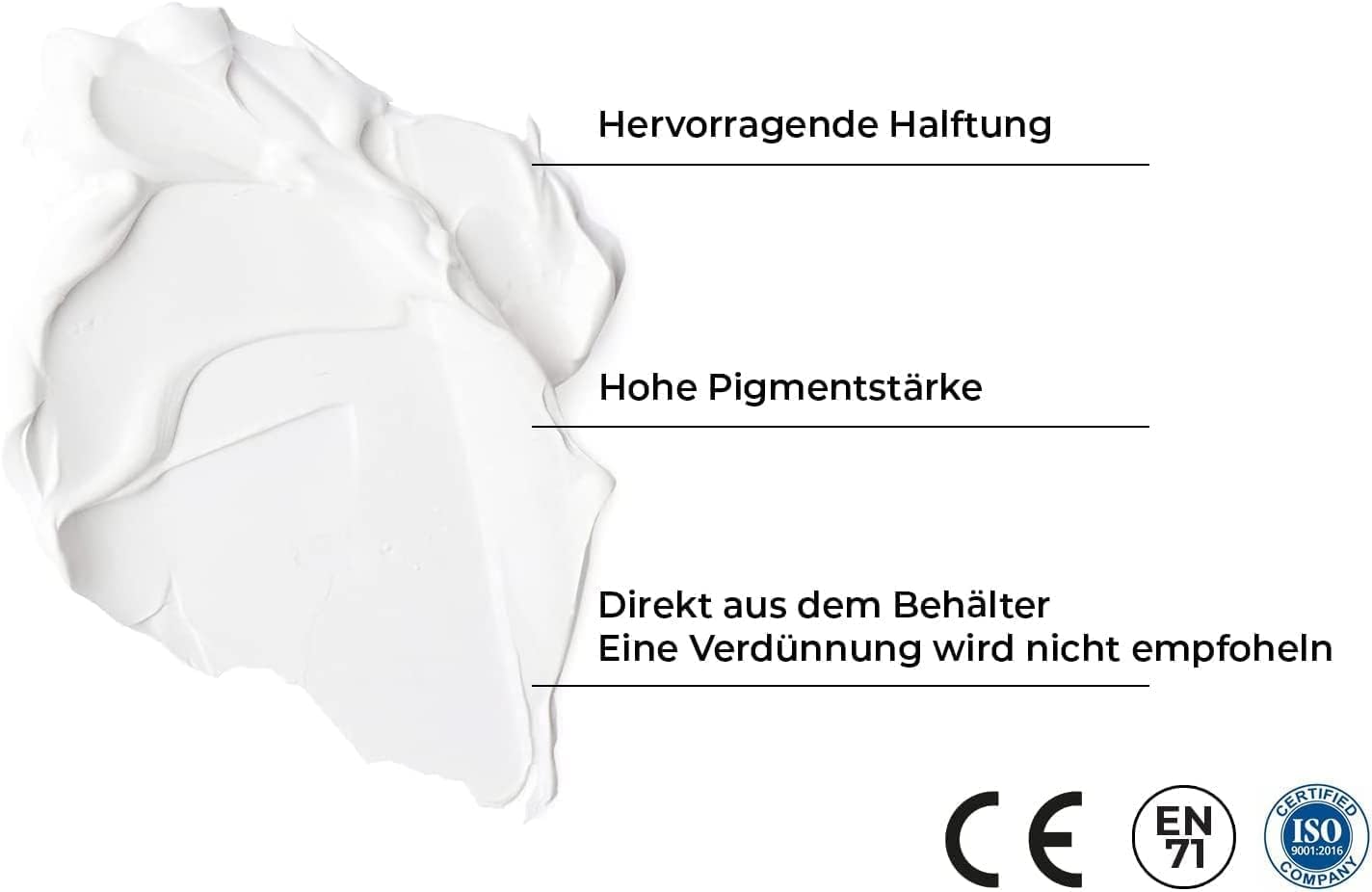 Rich Gesso Weiß Grundierung - Acrylbasis, 250 ml - 1000 ml