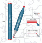 ART-X Doppelspitzen Marker Set - 24 Farben, Alkoholbasiert, Sketch Marker