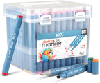ART-X Doppelspitzen Marker Set - 80 Farben, Alkoholbasis, Sketch Marker