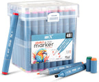 ART-X Doppelspitzen Marker Set - 48 Farben, Alkoholbasiert, Sketch Marker