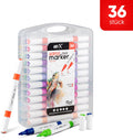 ART-X Acryl Marker Set - 36 Farben, Doppelspitzen, Für Profis & Künstler