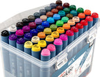 ART-X Doppelspitzen Marker Set - 60 Farben, Alkoholbasiert, Sketch Marker