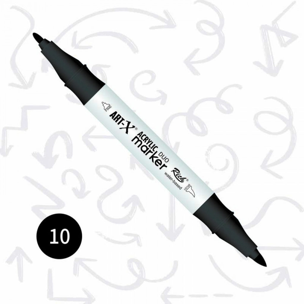 ART-X Acryl Marker Set - 24 Farben, Doppelspitzen, Für Künstler & Hobby