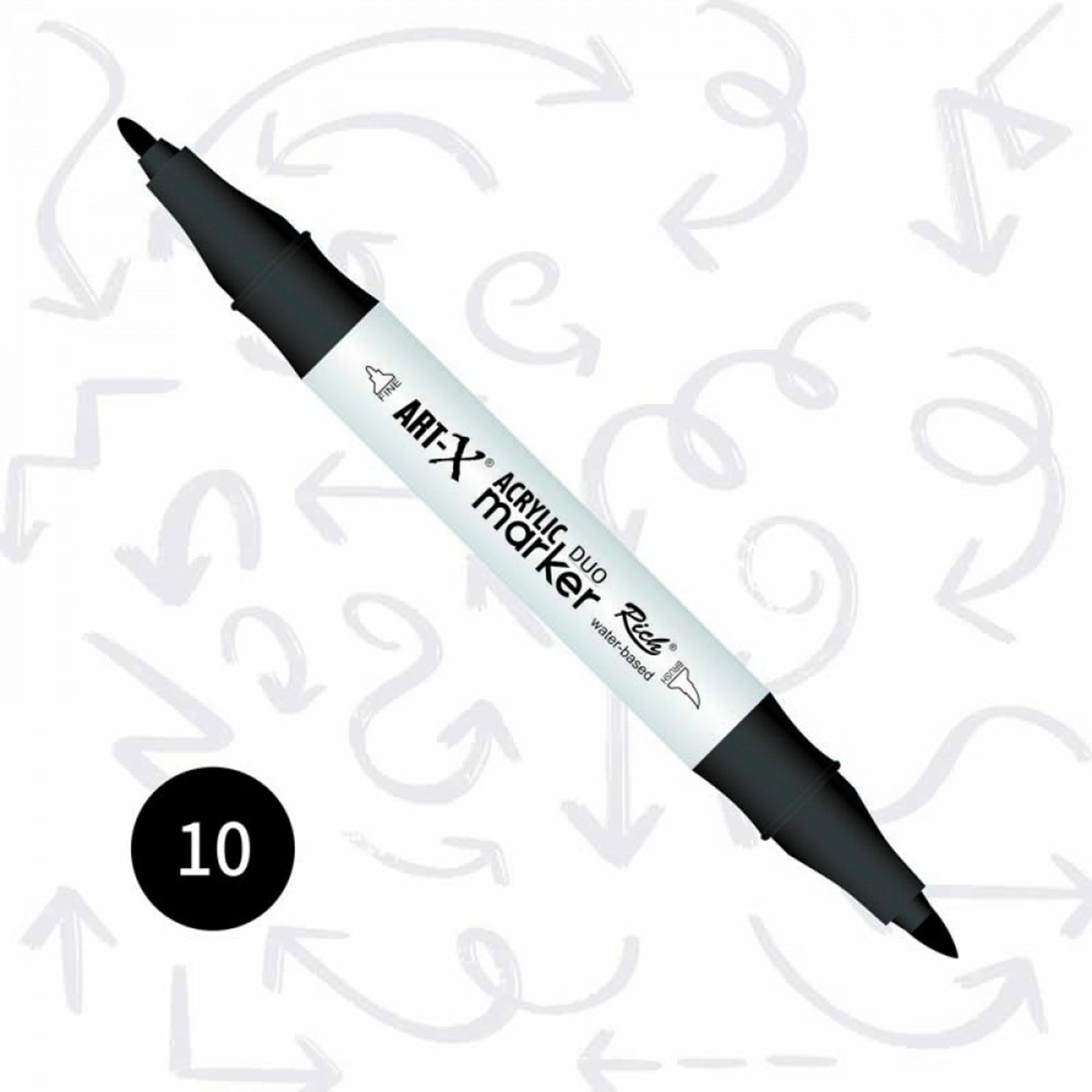 ART-X Acryl Marker Set - 24 Farben, Doppelspitzen, Für Künstler & Hobby