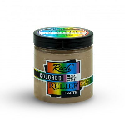 Rich Colored Relief Paste - Ready-to-Use Water-Based Decor Paste 250 cc - 10 Colors