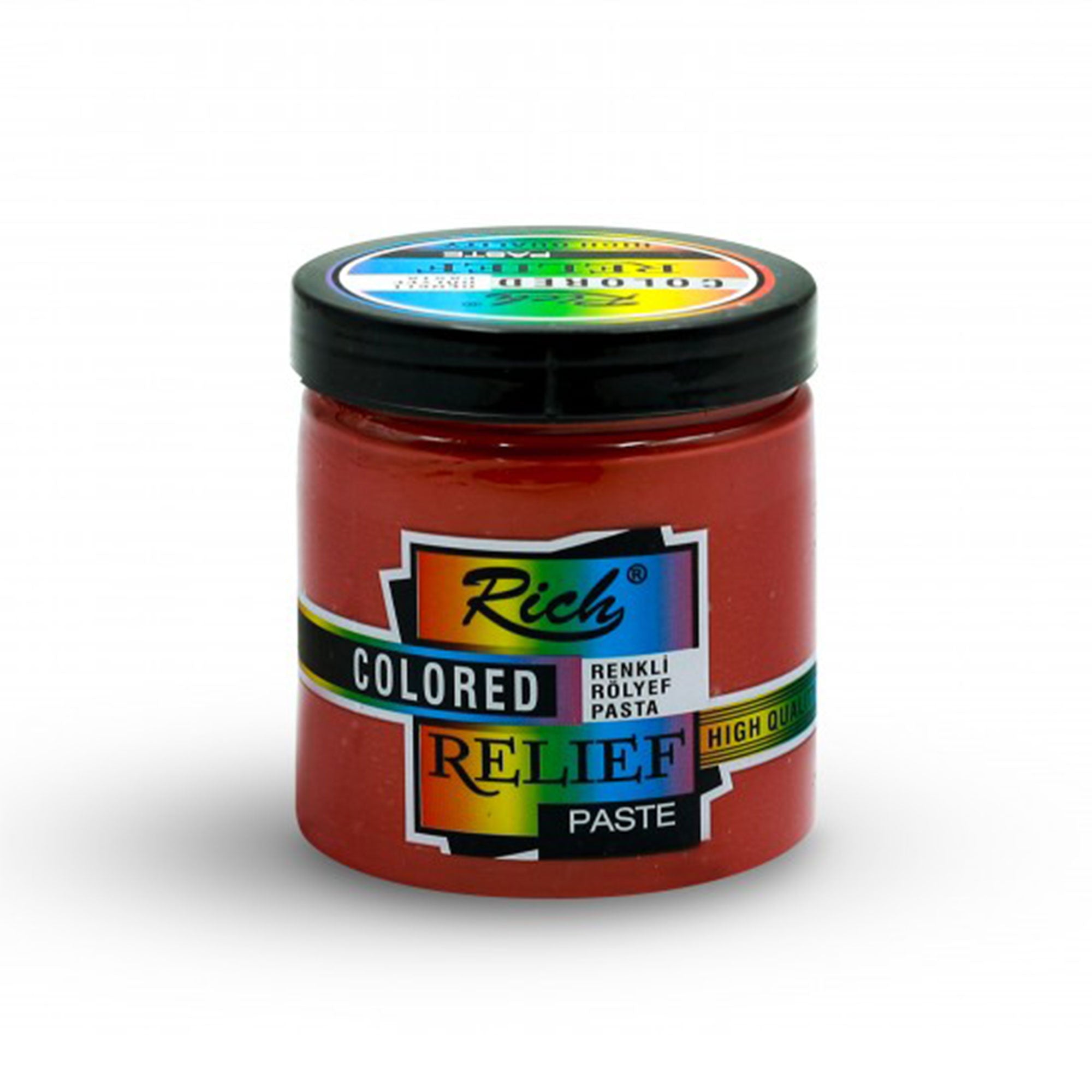 Rich Colored Relief Paste - Ready-to-Use Water-Based Decor Paste 250 cc - 10 Colors
