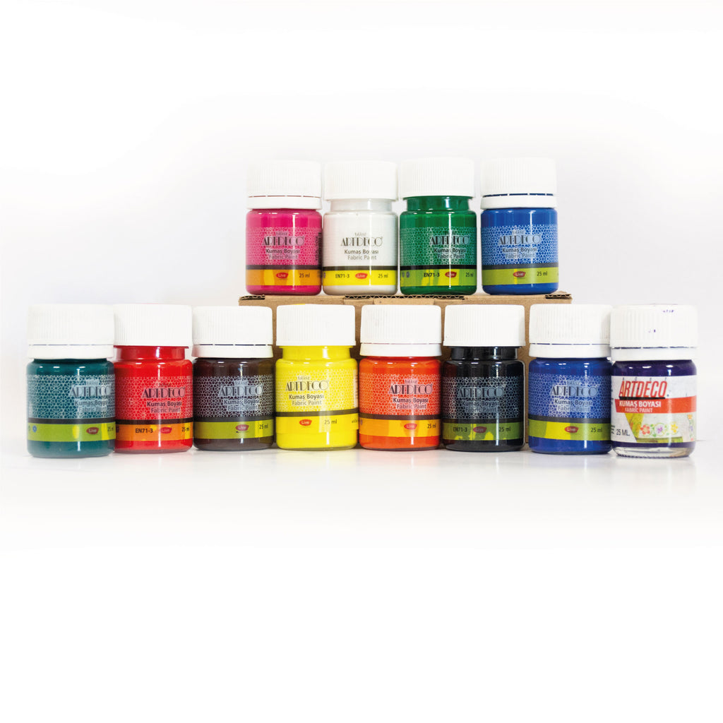 büst Artdeco Stoffmalfarben Set - 12x25 ml in verschiedenen Farben