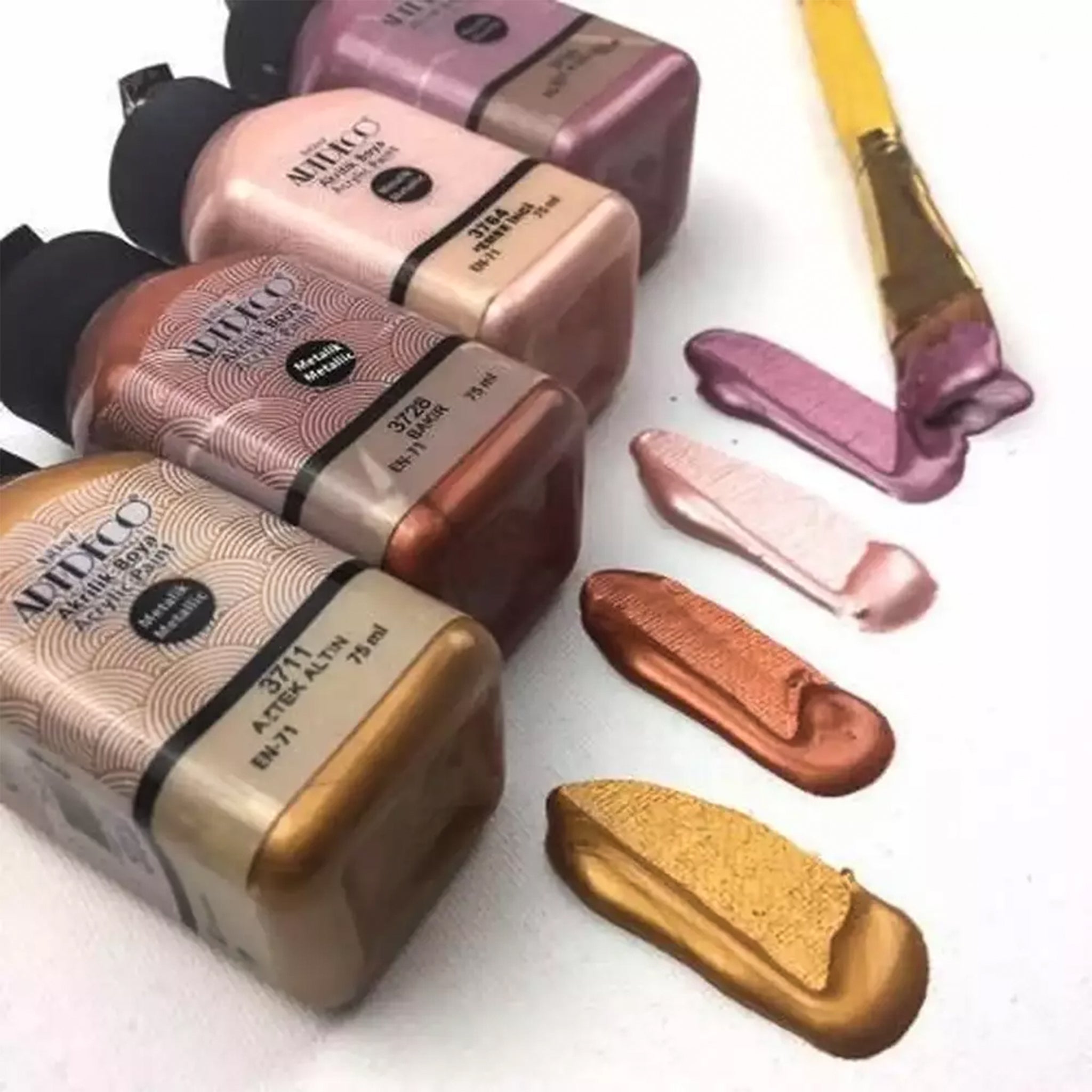 büst Artdeco Acrylfarben-Set 6x75 ml - Metallic Farben