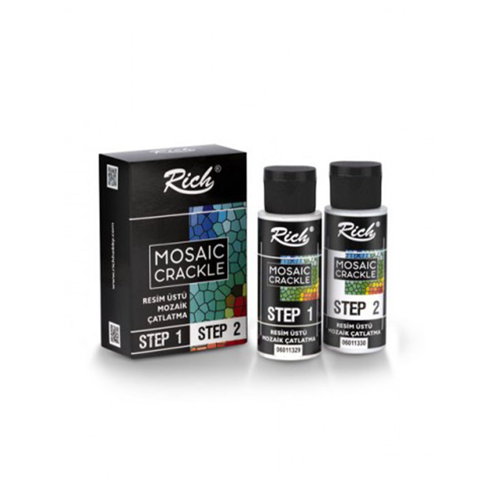 Rich Mosaic Crackle Step1-Step2 On-Painting Cracking Set - 60ml