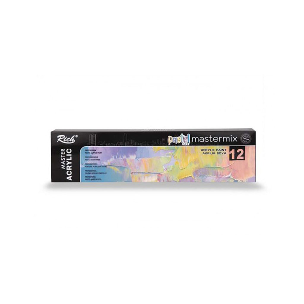 RICH MASTERMIX Pastel Acrylfarben-Set 12 Farben - 60 ml