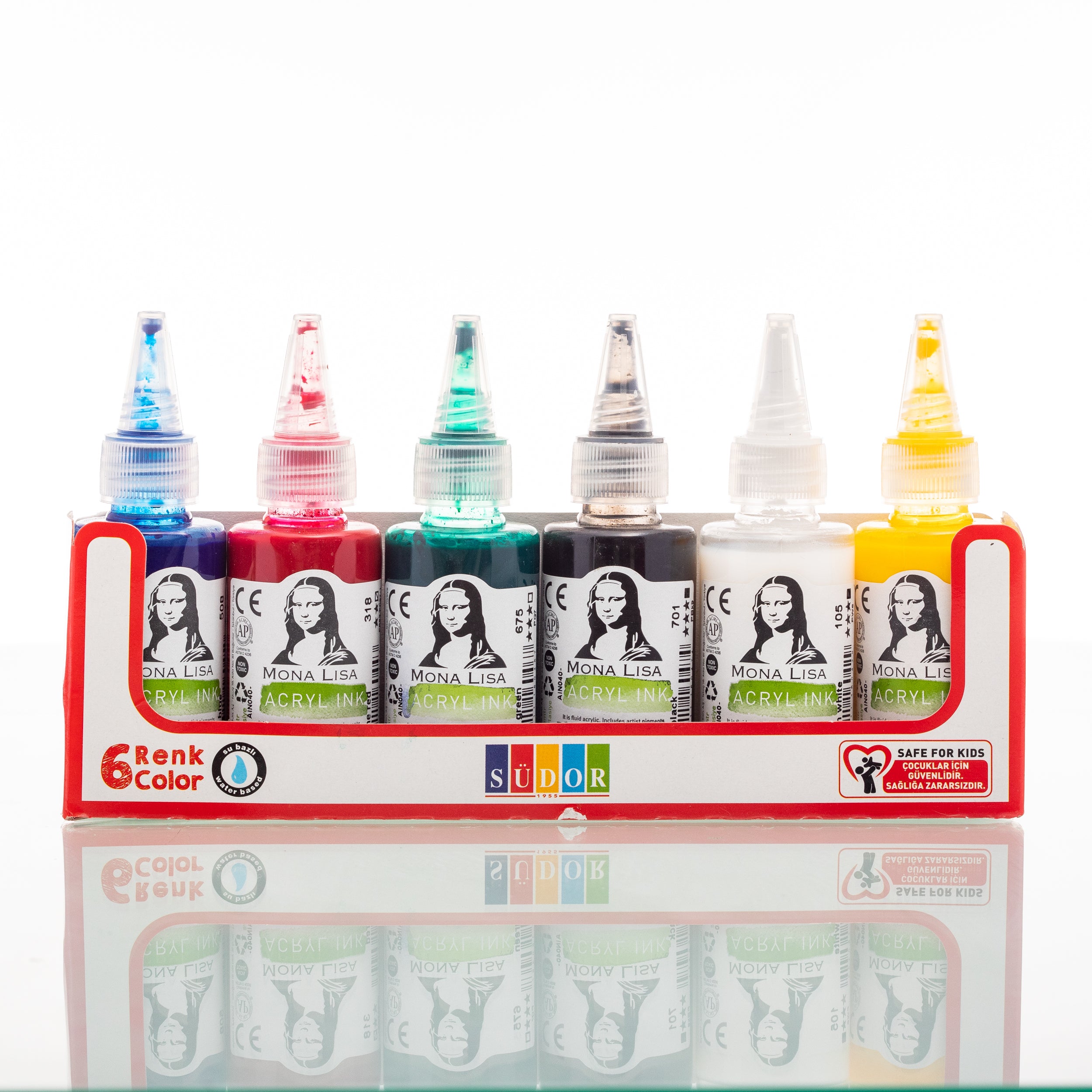 Südor Mona Lisa flüssige Acrylfarben Set 6x40 ml