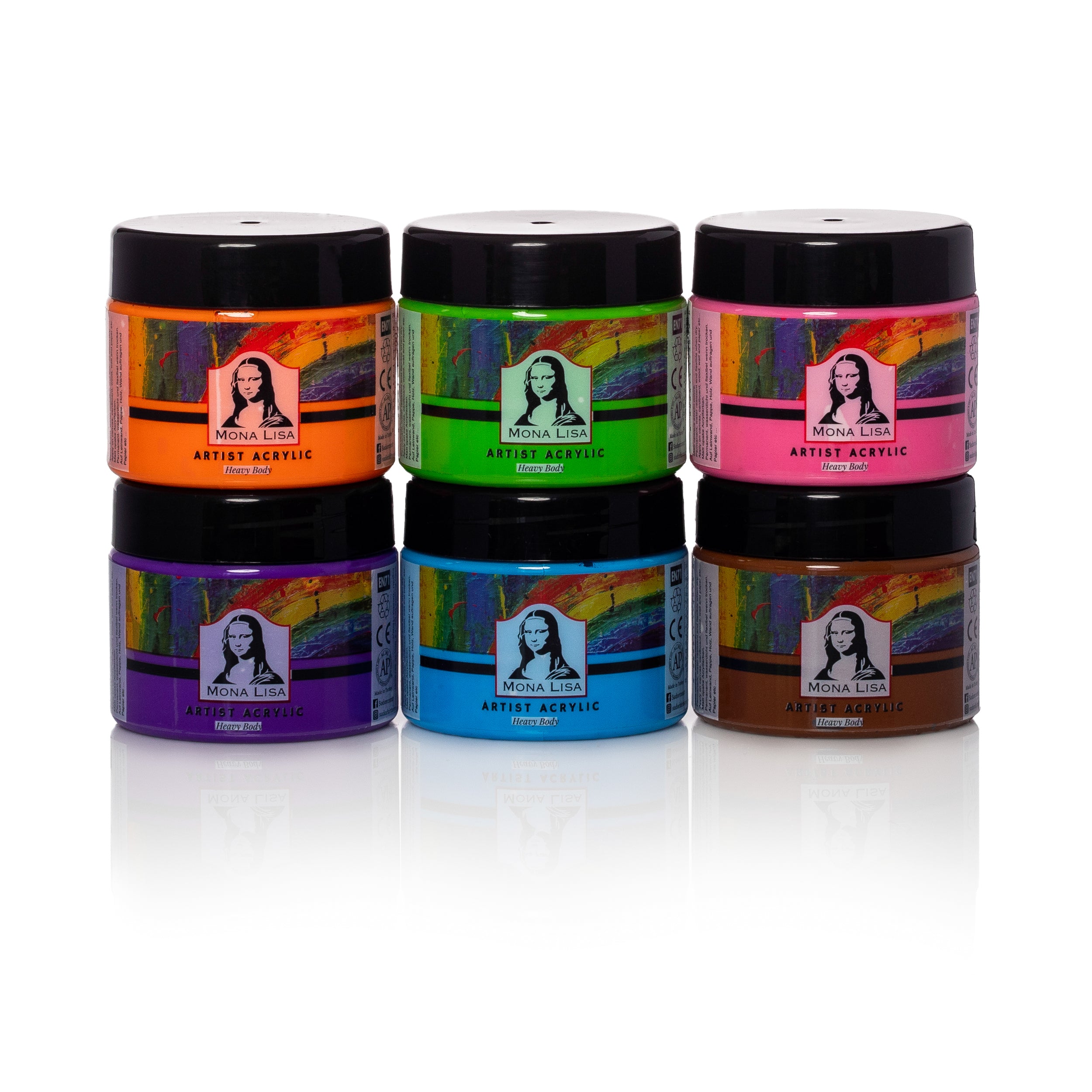 Südor Mona Lisa Acrylfarben Set 6x125ml (Sekundärfarben)