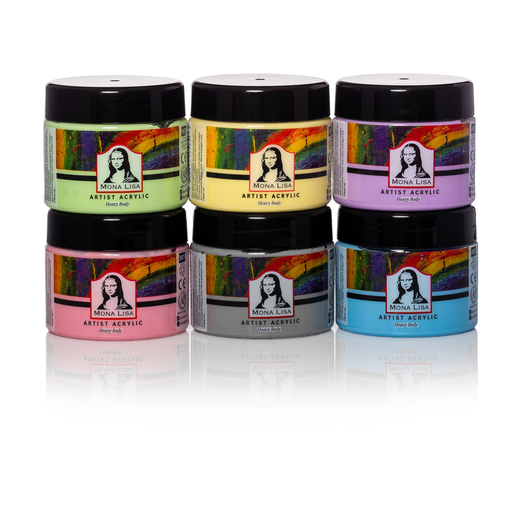 Südor Mona Lisa Pastell (Chalky) Acrylfarben Set 6x125ml