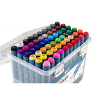 ART-X Doppelspitzen Marker Set - 60 Farben, Alkoholbasiert, Sketch Marker