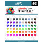ART-X Doppelspitzen Marker Set - 60 Farben, Alkoholbasiert, Sketch Marker