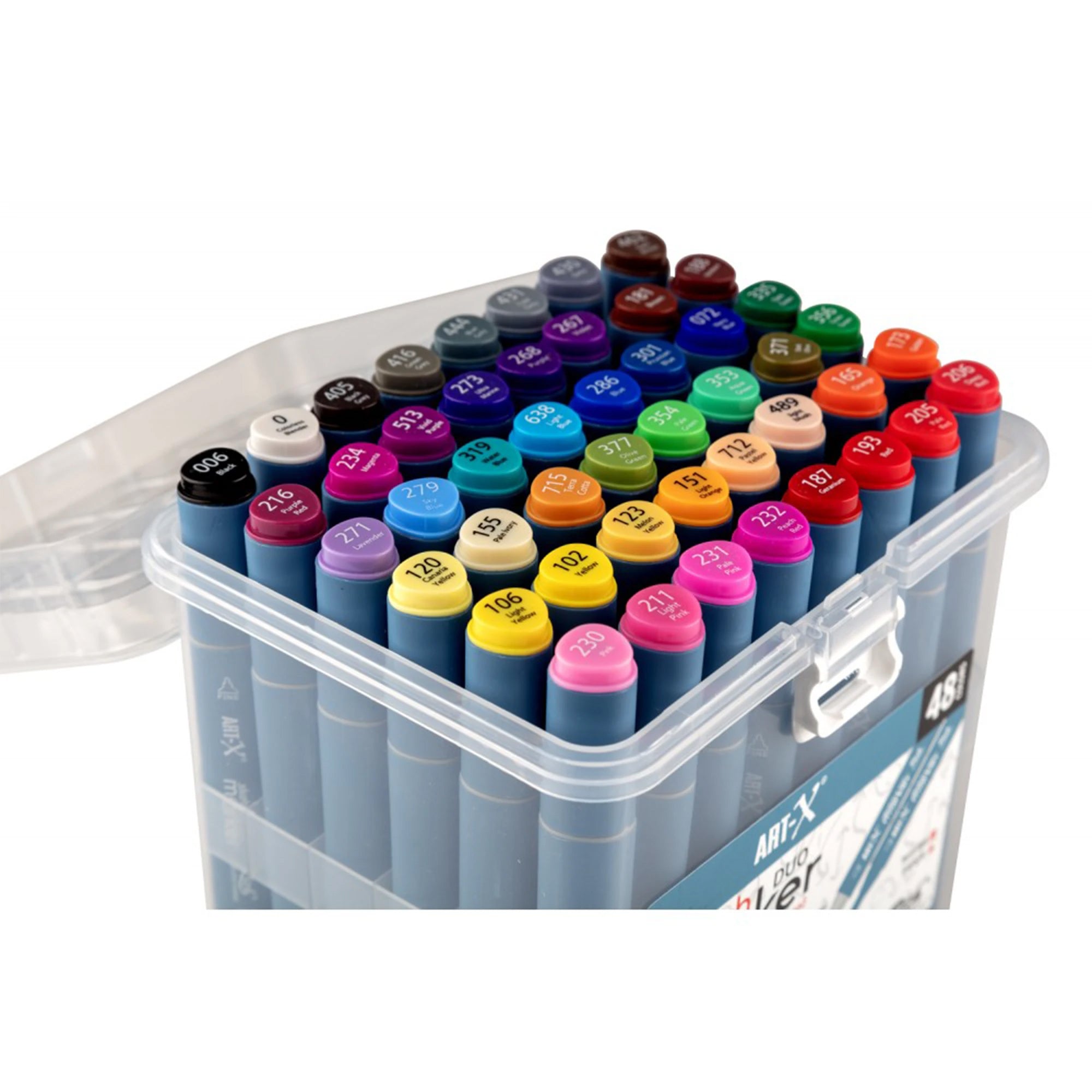 ART-X Doppelspitzen Marker Set - 48 Farben, Alkoholbasiert, Sketch Marker