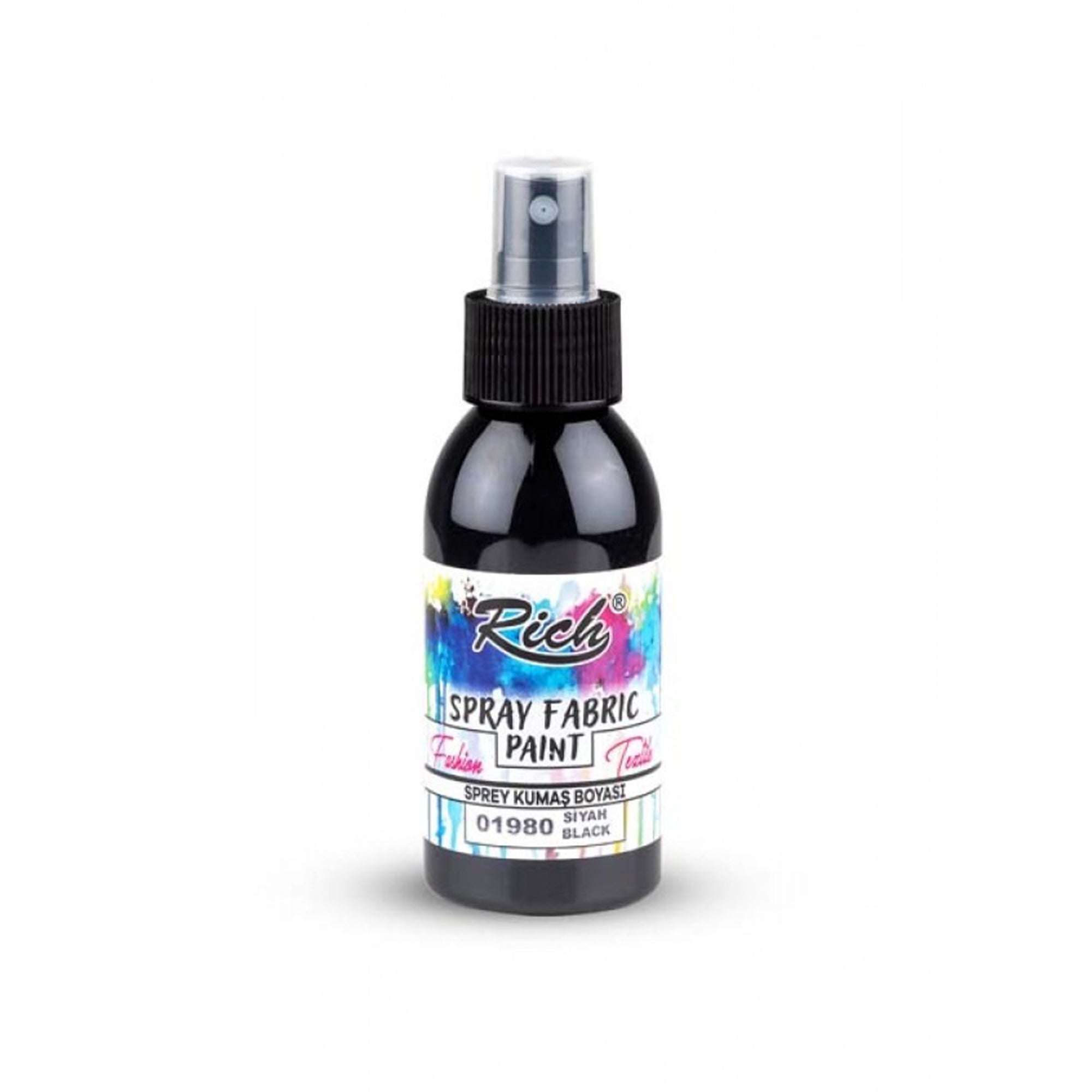 Rich Spray Fabric Paint Wasserbasierte Textilfarbe 60ml - 25 Farben