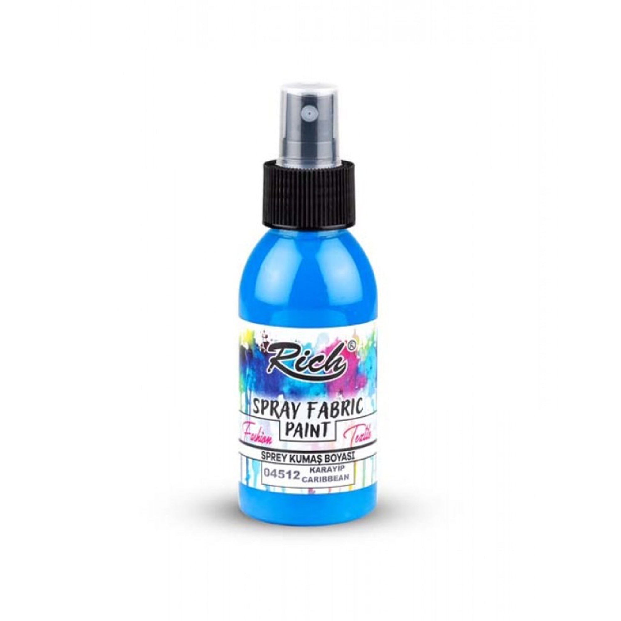Rich Spray Fabric Paint Wasserbasierte Textilfarbe 60ml - 25 Farben