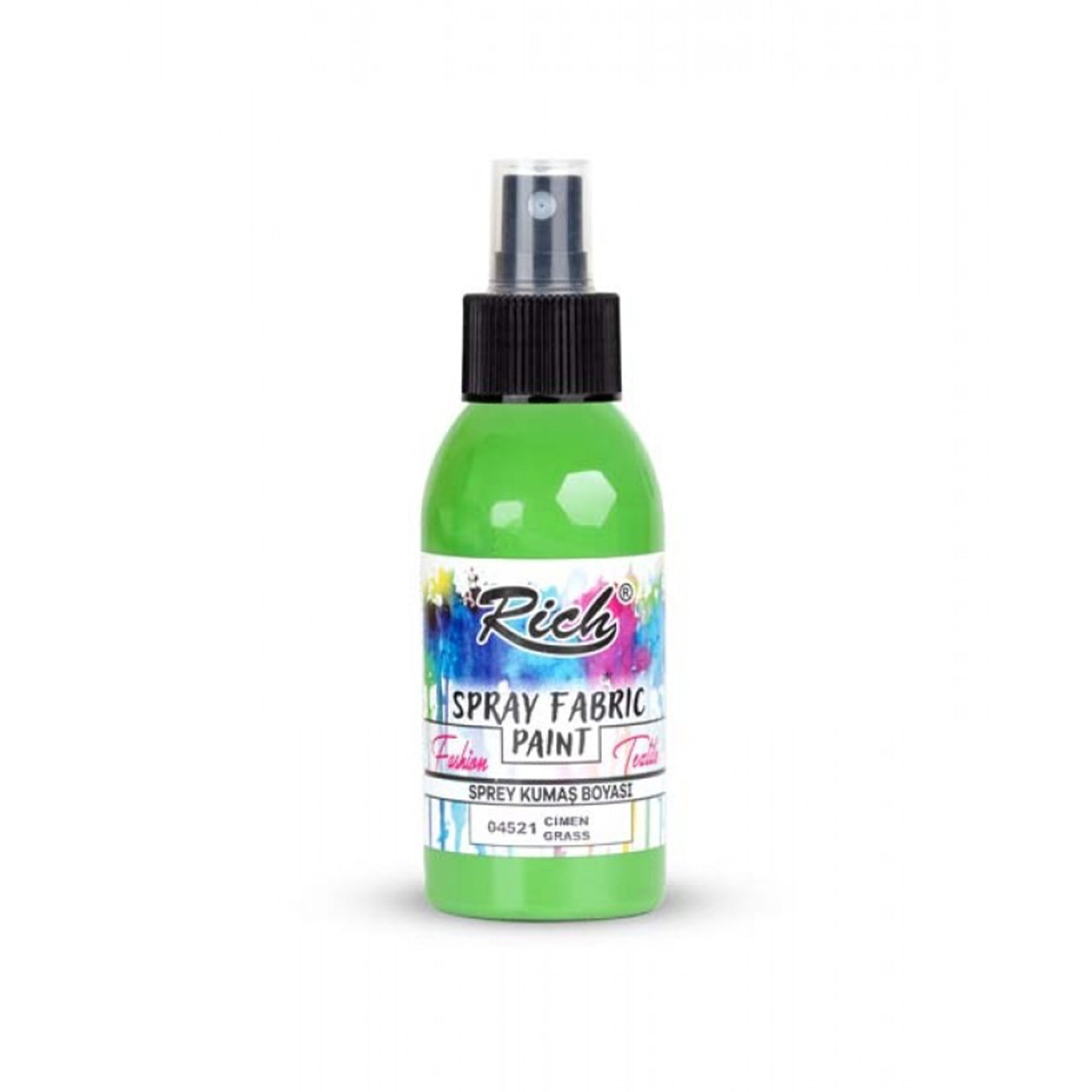 Rich Spray Fabric Paint Wasserbasierte Textilfarbe 60ml - 25 Farben