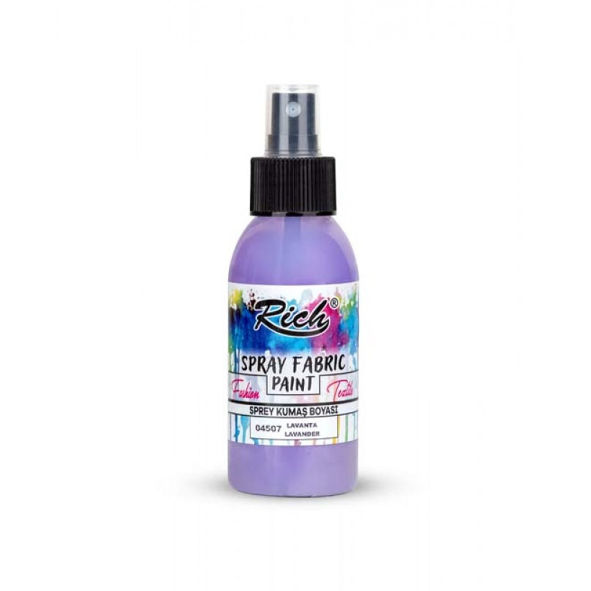 Rich Spray Fabric Paint Wasserbasierte Textilfarbe 60ml - 25 Farben