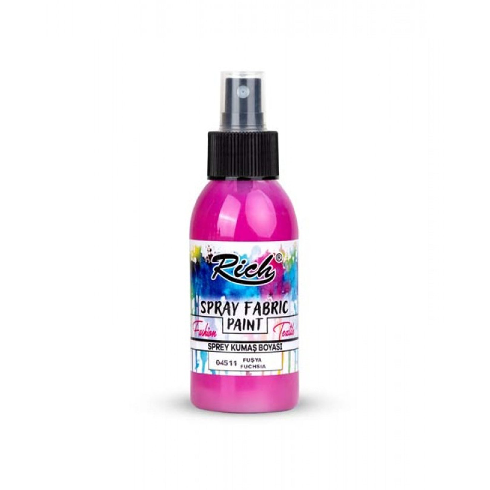 Rich Spray Fabric Paint Wasserbasierte Textilfarbe 60ml - 25 Farben