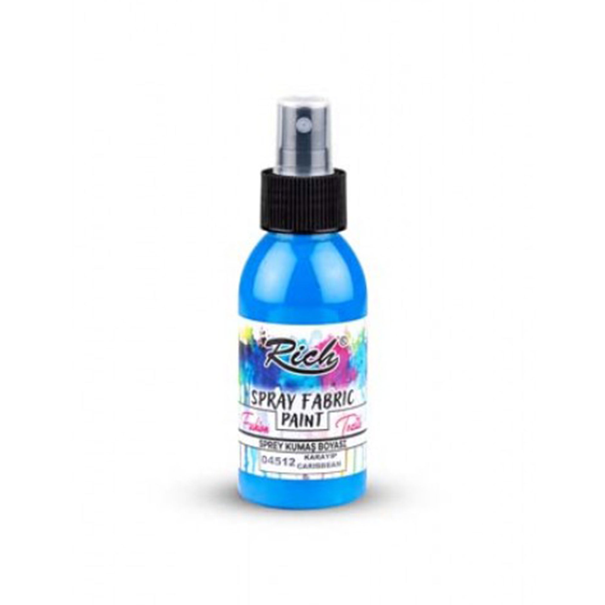 Rich Spray Fabric Paint Wasserbasierte Textilfarbe 60ml - 25 Farben