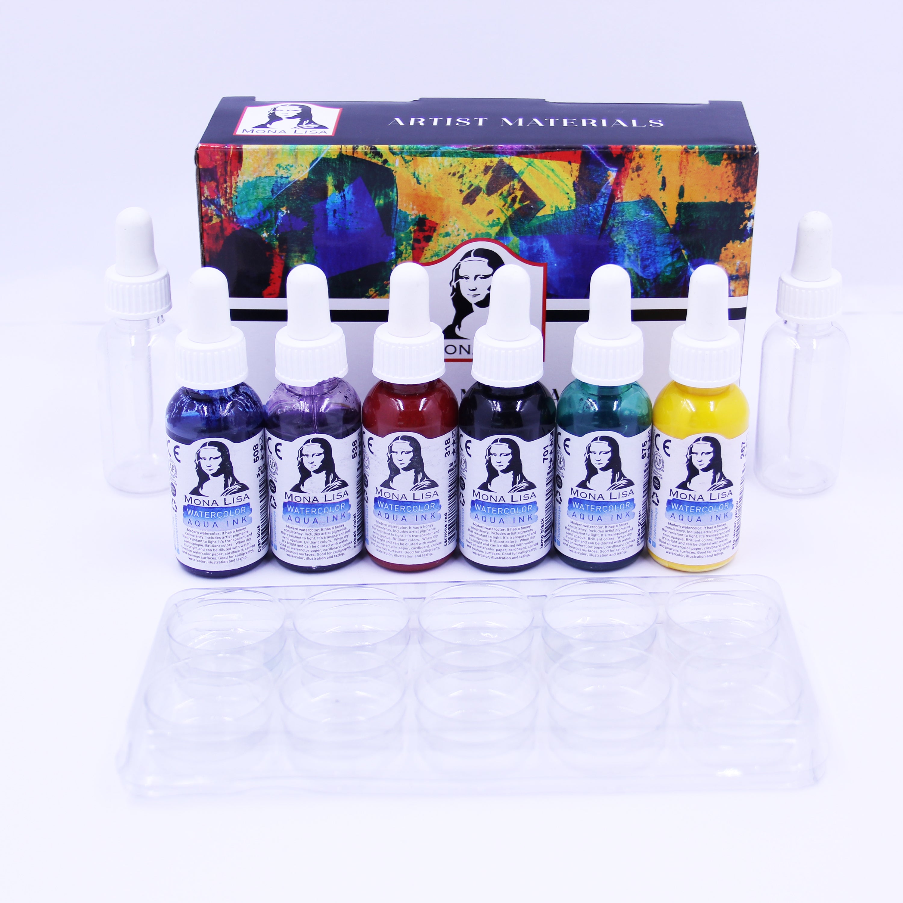Südor Mona Lisa Watercolor (Aquarell) Aqua Ink Set 6x30 ml
