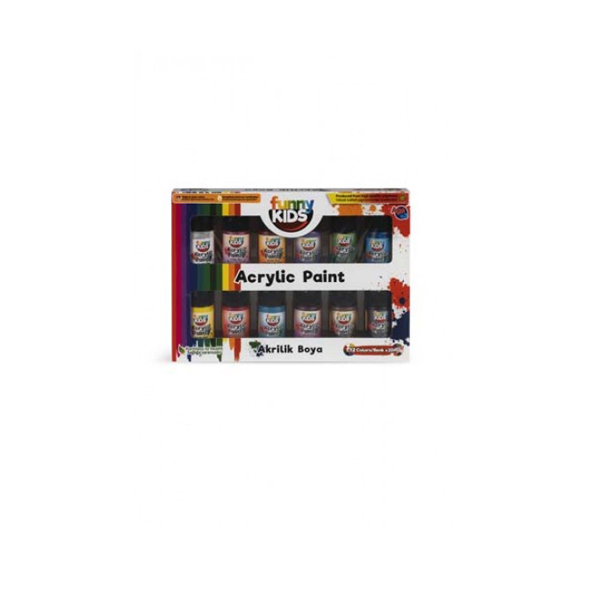 FUNNY KIDS Acrylfarben-Sets – 12 Farben x 20 ml