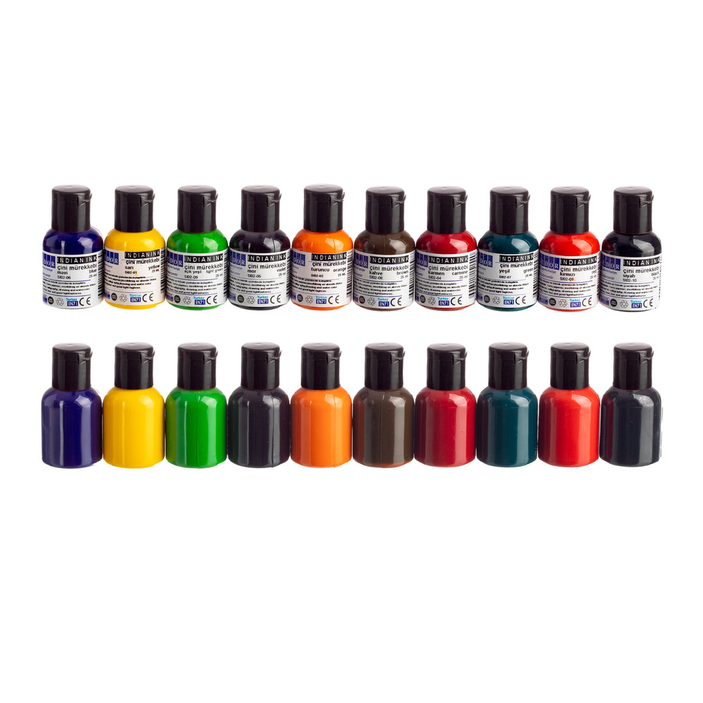 Südor India Ink Set 10x25ml Flaschen, Bunte Tinte Set