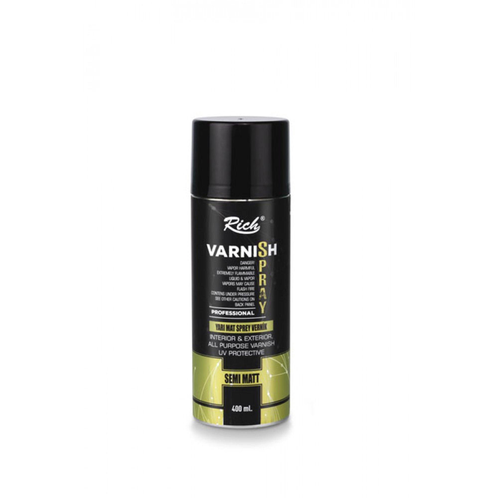 Rich Semi Matt Spraylack 400ml - Seidenmatt, UV-Schutz, Kratzfest, Für Holz & Metall