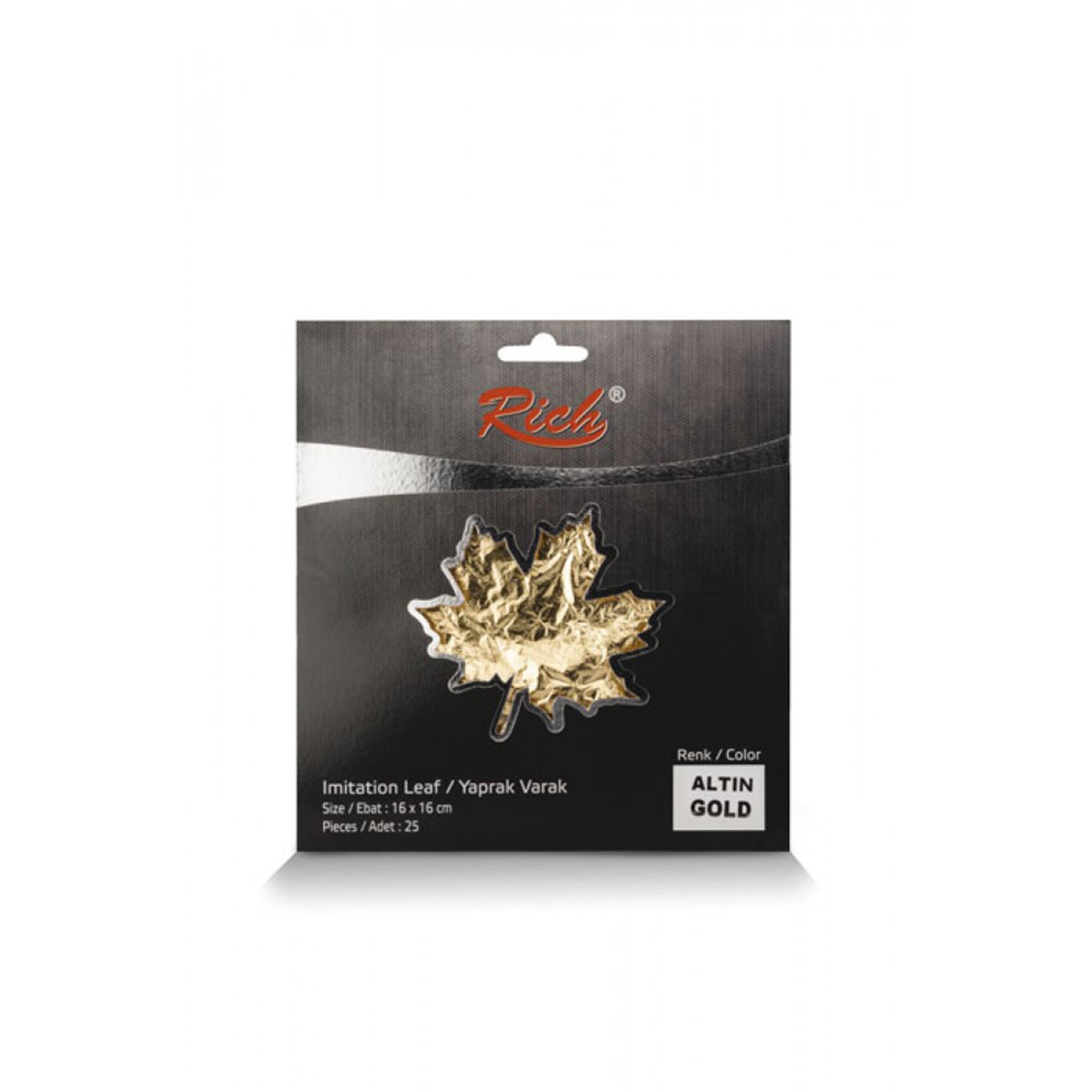 Rich Imitation Leaf 25 Sheets (16x16cm) - Gold, Silber, Kupfer