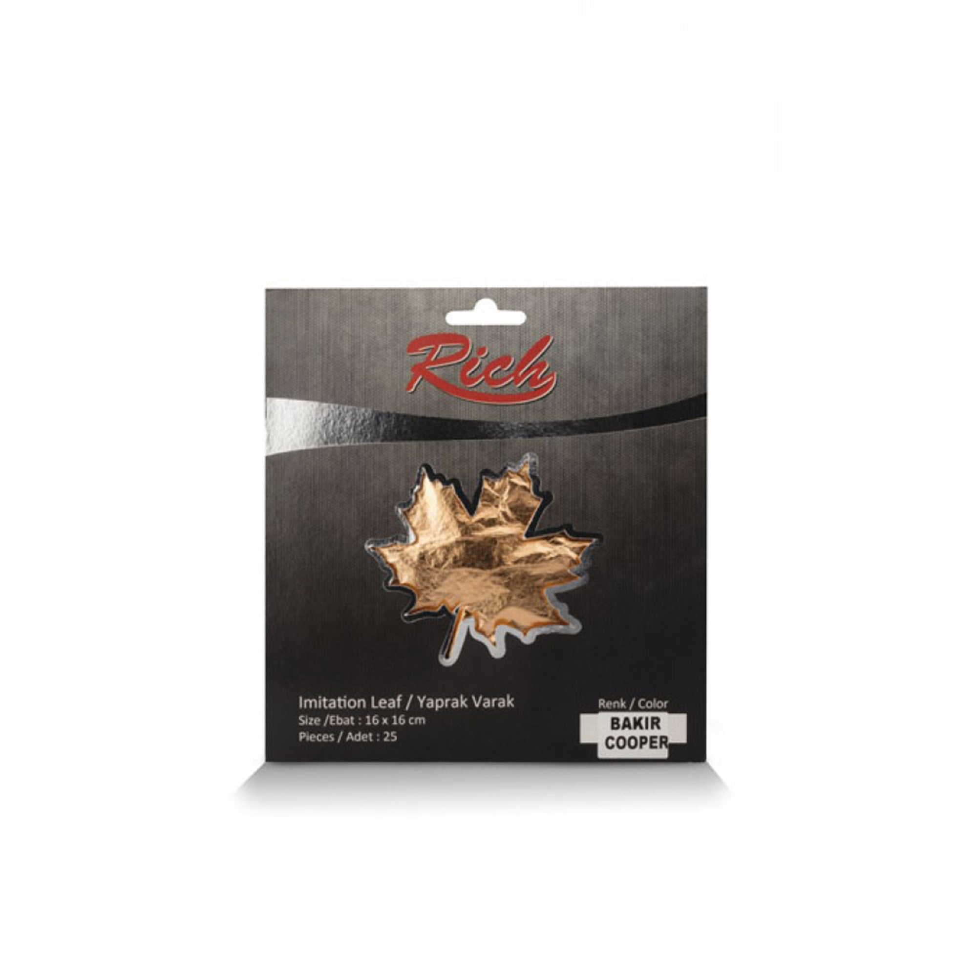 Rich Imitation Leaf 25 Sheets (16x16cm) - Gold, Silber, Kupfer